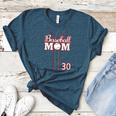 Baseball Mom 30 Number 30 Jersey Team Numbered Jersey Women's Heather T-Shirt Heather Deep Teal Baseball Mom 30 Number 30 Jersey Team Numbered Jersey Women's Heather T-Shirt Heather Deep Teal