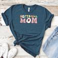 Baseball Mom Bleached Messy Bun Game Day Women's Heather T-Shirt Heather Deep Teal Baseball Mom Bleached Messy Bun Game Day Women's Heather T-Shirt Heather Deep Teal