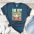 In My Baseball Mom Era Retro Groovy Style Sports Mama Women's Heather T-Shirt Heather Deep Teal