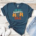 In My Baseball Mom Era Baseball Retro Groovy Mom Women's Heather T-Shirt Heather Deep Teal