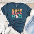 Baseball Mom Groovy Baseball Mom Women's Heather T-Shirt Heather Deep Teal Baseball Mom Groovy Baseball Mom Women's Heather T-Shirt Heather Deep Teal