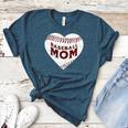 Baseball Mom Heart Love Mother's Day Game Day Support Women's Heather T-Shirt Heather Deep Teal Baseball Mom Heart Love Mother's Day Game Day Support Women's Heather T-Shirt Heather Deep Teal