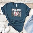 Baseball Mom Heart Sports Mom Women's Heather T-Shirt Heather Deep Teal