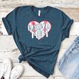 Baseball Mom Heart Women's Heather T-Shirt Heather Deep Teal