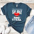 Baseball Mom Humor I Teach My Kids To Hit And Steal Women's Heather T-Shirt Heather Deep Teal Baseball Mom Humor I Teach My Kids To Hit And Steal Women's Heather T-Shirt Heather Deep Teal