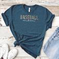 Baseball Mom Leopard Print Baseball Mama Mother's Day Women's Heather T-Shirt Heather Deep Teal Baseball Mom Leopard Print Baseball Mama Mother's Day Women's Heather T-Shirt Heather Deep Teal