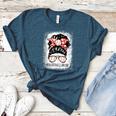Baseball Mom Messy Bun Hair Player Mom Women's Heather T-Shirt Heather Deep Teal Baseball Mom Messy Bun Hair Player Mom Women's Heather T-Shirt Heather Deep Teal