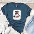 Baseball Mom Messy Bun Mommy Baseball Player Women's Heather T-Shirt Heather Deep Teal