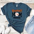Baseball Mom Orange Varsity Baseball Mama Cute Mother's Day Women's Heather T-Shirt Heather Deep Teal