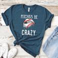 Baseball Mom Pitches Be Crazy Lips Premium Women's Heather T-Shirt Heather Deep Teal