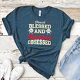 Baseball Mom Stressed Blessed And Baseball Obsessed Premium Women's Heather T-Shirt Heather Deep Teal