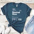 Baseball Mom Graphic Tees For Women Women's Heather T-Shirt Heather Deep Teal