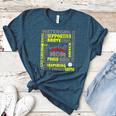 Baseball Mom Traits For Great Mothers Grey And Yellow Women's Heather T-Shirt Heather Deep Teal Baseball Mom Traits For Great Mothers Grey And Yellow Women's Heather T-Shirt Heather Deep Teal