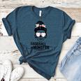 Baseball Momster Messy Bun Skull Mom For Women Halloween Women's Heather T-Shirt Heather Deep Teal