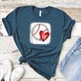 Bleached Custom Baseball Mom Number 17 Heart For Mom Women's Heather T-Shirt Heather Deep Teal