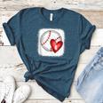 Bleached Custom Baseball Mom Number 6 Heart For Mom Women's Heather T-Shirt Heather Deep Teal Bleached Custom Baseball Mom Number 6 Heart For Mom Women's Heather T-Shirt Heather Deep Teal