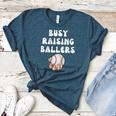 Busy Raising Ballers Baseball Mom Groovy Mother Day Women's Heather T-Shirt Heather Deep Teal Busy Raising Ballers Baseball Mom Groovy Mother Day Women's Heather T-Shirt Heather Deep Teal
