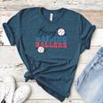 Busy Raising Ballers Retro Groovy Baseball Mom Outfit Women's Heather T-Shirt Heather Deep Teal Busy Raising Ballers Retro Groovy Baseball Mom Outfit Women's Heather T-Shirt Heather Deep Teal