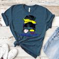 Colombia Baseball Mom Messy Bun Women's Heather T-Shirt Heather Deep Teal