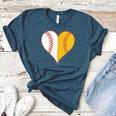 Cute Love Baseball Fast Pitch Softball Heart Baseball Mom Women's Heather T-Shirt Heather Deep Teal Cute Love Baseball Fast Pitch Softball Heart Baseball Mom Women's Heather T-Shirt Heather Deep Teal