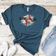 Distressed Baseball Mom Women's Heather T-Shirt Heather Deep Teal Distressed Baseball Mom Women's Heather T-Shirt Heather Deep Teal
