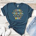 Groovy Retro One Thankful Baseball Mom Thanksgiving Fall Women's Heather T-Shirt Heather Deep Teal Groovy Retro One Thankful Baseball Mom Thanksgiving Fall Women's Heather T-Shirt Heather Deep Teal