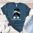 Guatemala Baseball Mom Messy Bun Women's Heather T-Shirt Heather Deep Teal