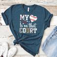 My Heart Is On That Court Baseball Player Baseball Mom Women's Heather T-Shirt Heather Deep Teal
