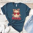 Heart Glasses Baseball Mama Baseball Mom Mother's Day Women's Heather T-Shirt Heather Deep Teal
