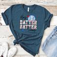 Hey Batter Batter Swing Graphic For Baseball Moms Women's Heather T-Shirt Heather Deep Teal Hey Batter Batter Swing Graphic For Baseball Moms Women's Heather T-Shirt Heather Deep Teal