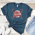 Hits 'n Giggles Baseball Player Women Baseball Mom Mother Women's Heather T-Shirt Heather Deep Teal
