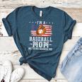 I'm a Baseball Mom Nothing Scares Me Baseball Women's Heather T-Shirt Heather Deep Teal