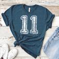 Jersey Number 11 T-Shirt Football Eleven Number Baseball Mom Women's Heather T-Shirt Heather Deep Teal Jersey Number 11 T-Shirt Football Eleven Number Baseball Mom Women's Heather T-Shirt Heather Deep Teal