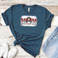 Leopard Baseball Mom Mama Mother's Day Son Daughter Boys Women's Heather T-Shirt Heather Deep Teal