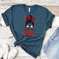 Loud And Proud Baseball Mom Messy Bun Leopard Mother Day Women's Heather T-Shirt Heather Deep Teal Loud And Proud Baseball Mom Messy Bun Leopard Mother Day Women's Heather T-Shirt Heather Deep Teal