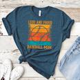 Loud And Proud Baseball Mom Vibrant Colorful Stripe Women's Heather T-Shirt Heather Deep Teal