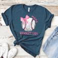 Mama Biggest Fan Coquette Bow Baseball Mom Fan Mother's Day Women's Heather T-Shirt Heather Deep Teal Mama Biggest Fan Coquette Bow Baseball Mom Fan Mother's Day Women's Heather T-Shirt Heather Deep Teal