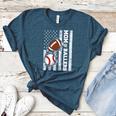 Mom Of Ballers USA Flag Football Baseball Mom Women's Heather T-Shirt Heather Deep Teal