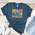 Mom Of The Birthday Baller Groovy Baseball Mom Women's Heather T-Shirt Heather Deep Teal Mom Of The Birthday Baller Groovy Baseball Mom Women's Heather T-Shirt Heather Deep Teal