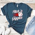 Pitch 'n Giggles Baseball Player Women Baseball Mom Women's Heather T-Shirt Heather Deep Teal Pitch 'n Giggles Baseball Player Women Baseball Mom Women's Heather T-Shirt Heather Deep Teal