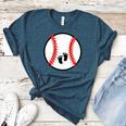 Pregnant Baseball Mom Pregnancy Announcement Baby Feet Belly Women's Heather T-Shirt Heather Deep Teal