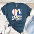 Proud Ball Mom Volleyball Baseball Mom Heart Women's Heather T-Shirt Heather Deep Teal Proud Ball Mom Volleyball Baseball Mom Heart Women's Heather T-Shirt Heather Deep Teal