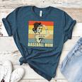Retro Baseball Mom Sport Lover Vintage Women's Heather T-Shirt Heather Deep Teal