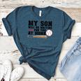 My Son Will Be Waiting For You At Home Baseball Mom Women's Heather T-Shirt Heather Deep Teal My Son Will Be Waiting For You At Home Baseball Mom Women's Heather T-Shirt Heather Deep Teal