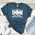 Thats My Son Out There And Not Yours Baseball Mom Women's Heather T-Shirt Heather Deep Teal Thats My Son Out There And Not Yours Baseball Mom Women's Heather T-Shirt Heather Deep Teal
