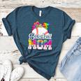 Tie Dye Baseball Mom Baseball Mama Sport Mother's Day Women's Heather T-Shirt Heather Deep Teal