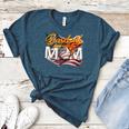 Vintage American Flag Baseball Mom Patriotic 4th July Women's Heather T-Shirt Heather Deep Teal Vintage American Flag Baseball Mom Patriotic 4th July Women's Heather T-Shirt Heather Deep Teal