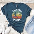 Vintage Baseball Mom Baseball Lover Women's Heather T-Shirt Heather Deep Teal