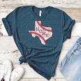 Vintage Texas State Map Home Baseball Lover Baseball Mom Women's Heather T-Shirt Heather Deep Teal