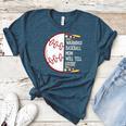 Warning Baseball Mom Will Yell Loudly Women's Heather T-Shirt Heather Deep Teal